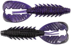 X Zone 4.25" Adrenaline Craw, Purple Shadow